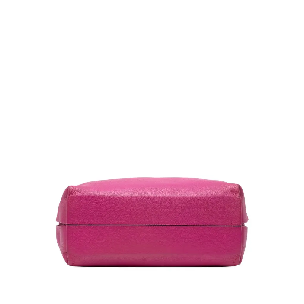 Loewe Leather Dunas Hobo Pink Leather Good - Inside View