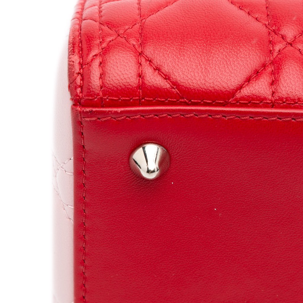 Dior Medium Tricolor Lambskin Cannage Lady Dior - Image 11