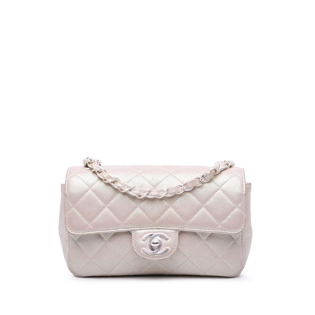 Chanel Mini Rectangular Classic Iridescent Lambskin Single Flap