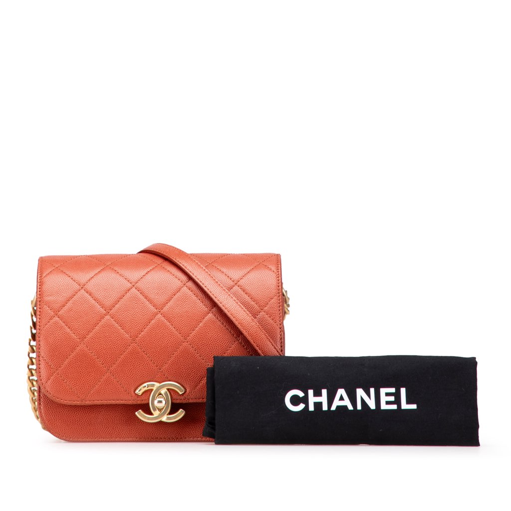 Chanel Mini CC Quilted Caviar Messenger Single Flap - Image 16