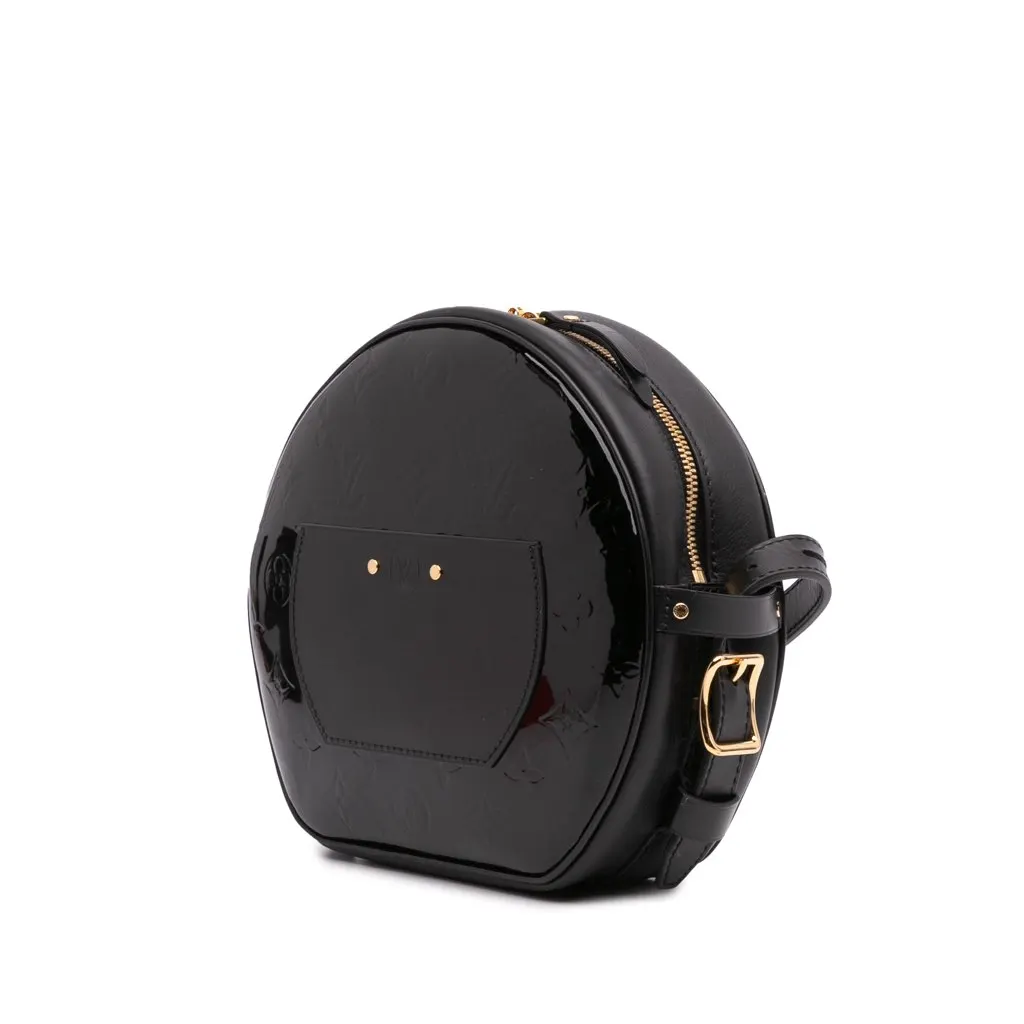 Louis Vuitton Monogram Vernis Boite Chapeau Souple MM Black Leather Good - Back View