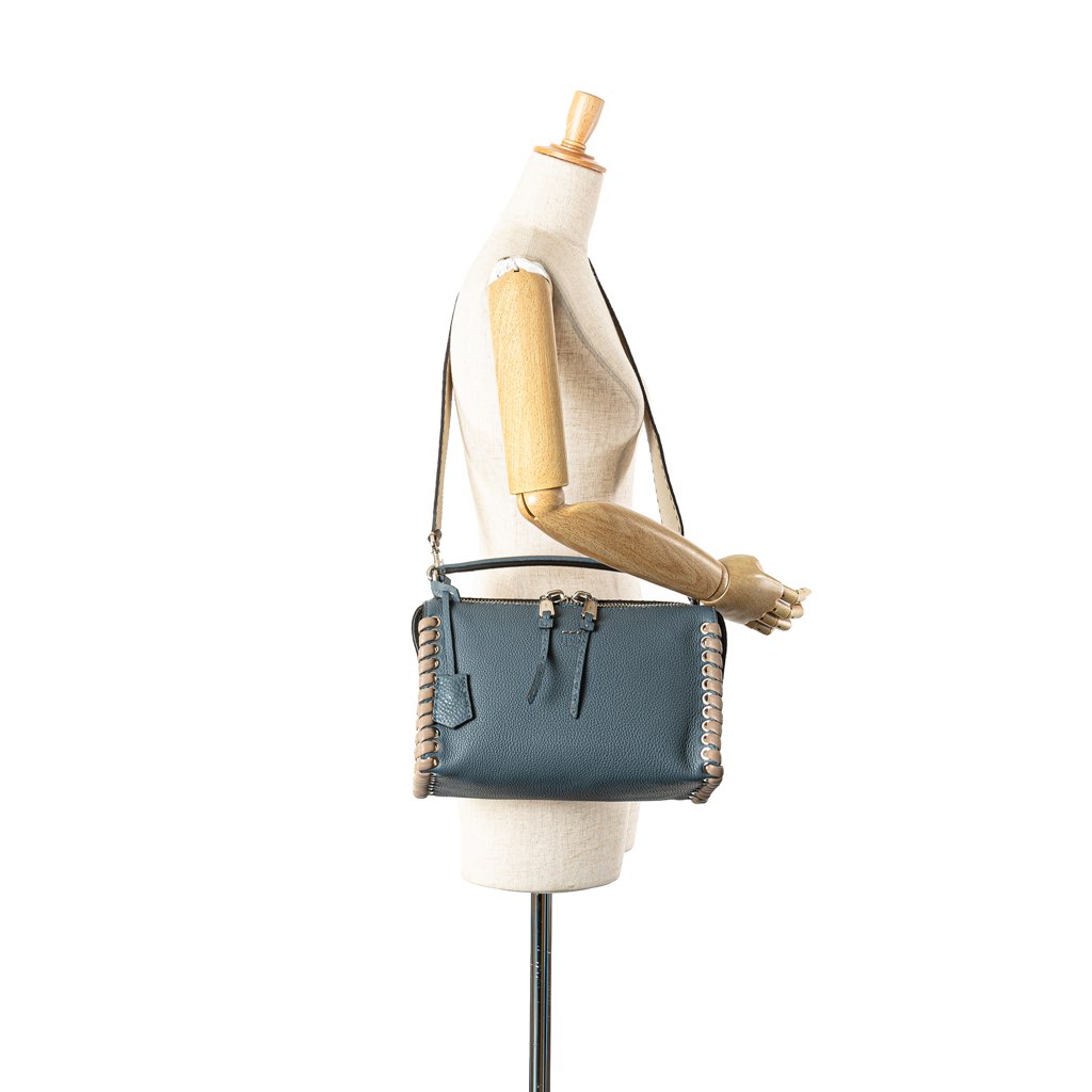 Fendi Leather Selleria Lei Whipstitch Satchel - Image 13