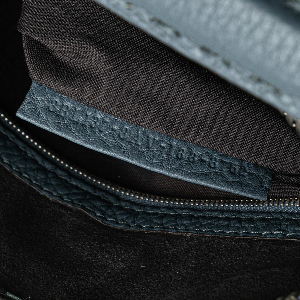 Fendi Leather Selleria Lei Whipstitch Satchel - Detail 1