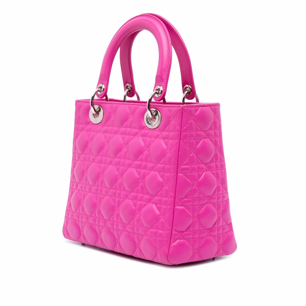 Dior Medium Lambskin Cannage Lady Dior - 2