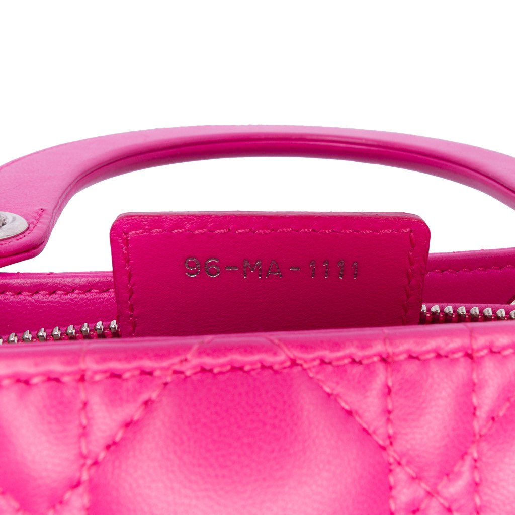 Dior Medium Lambskin Cannage Lady Dior - 5