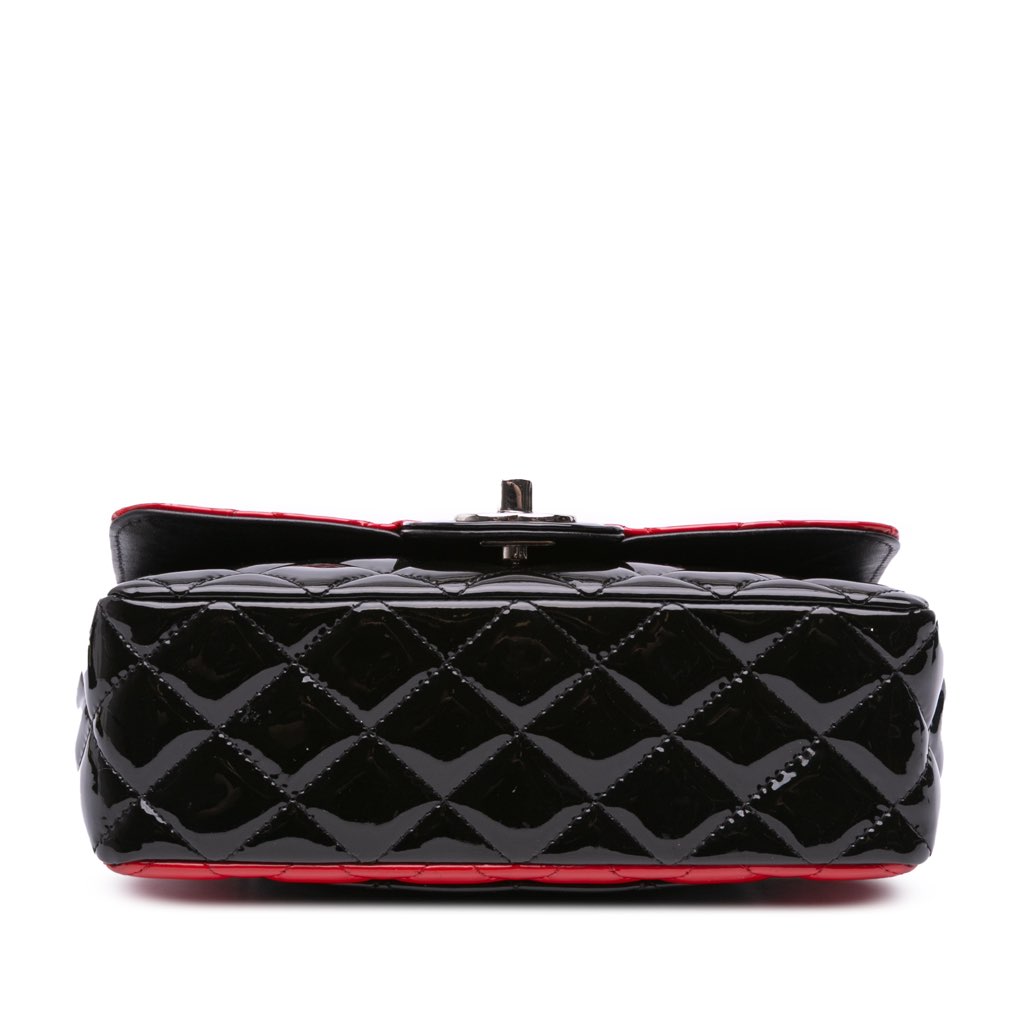 Chanel Mini Rectangular Classic Bicolor Patent Single Flap - Image 6