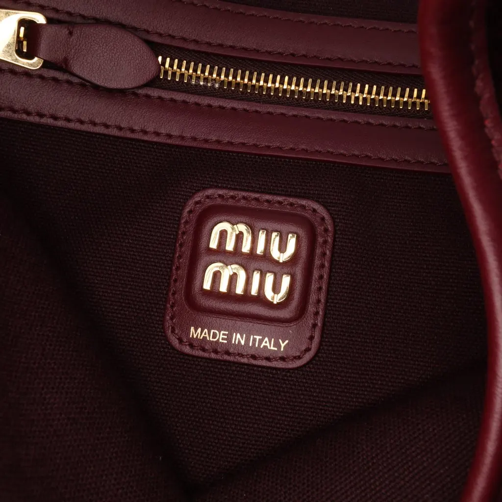 Miu Miu Corduroy Ivy Tote Red Velvet Good - Box View