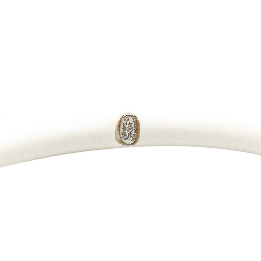 Chanel Resin Rhinestones CC Bangle - 5
