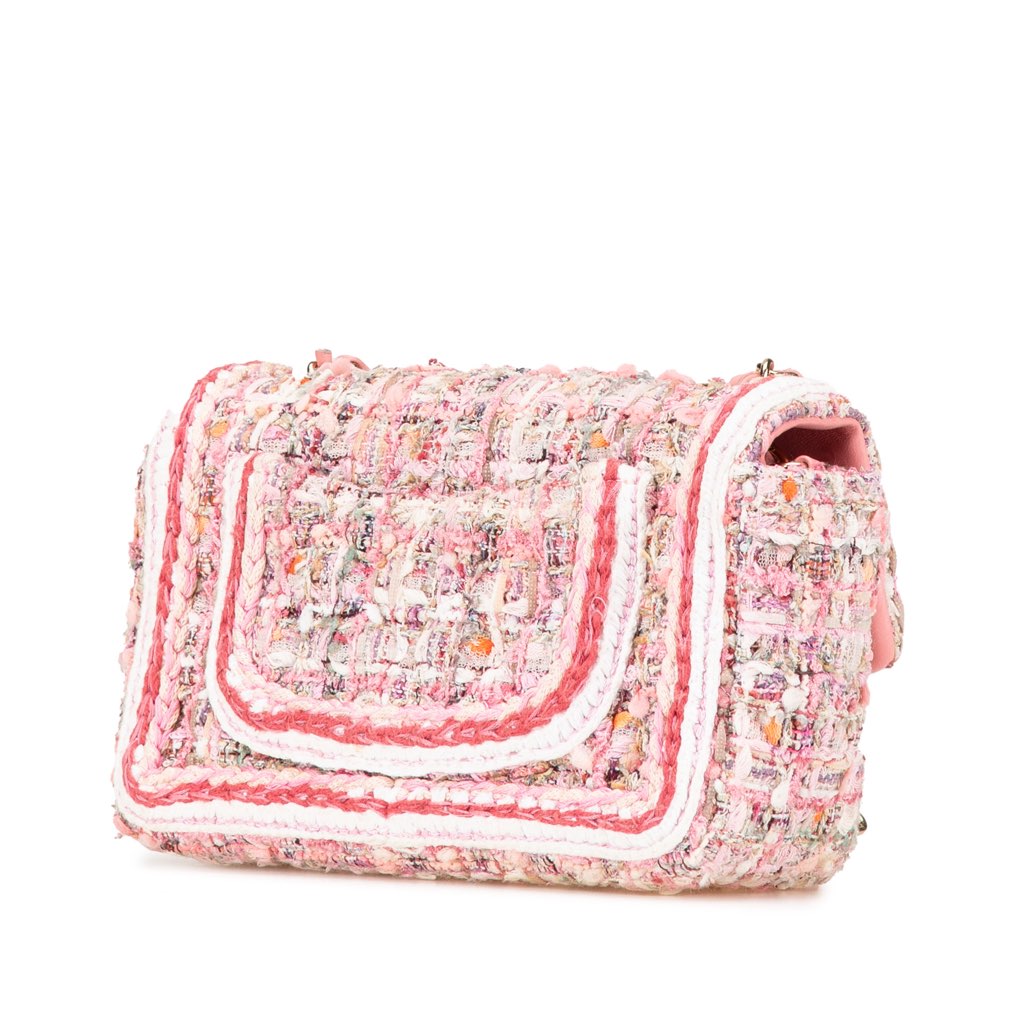 Chanel Mini Rectangular Classic Tweed Braid Flap - 2