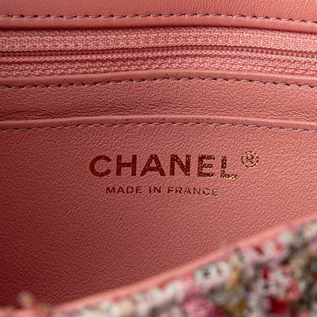Chanel Mini Rectangular Classic Tweed Braid Flap - 5