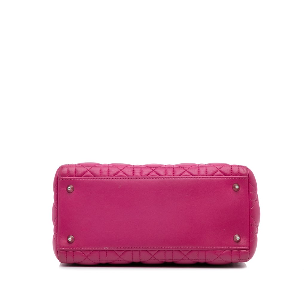 Dior Medium Lambskin Cannage Lady Dior - 4