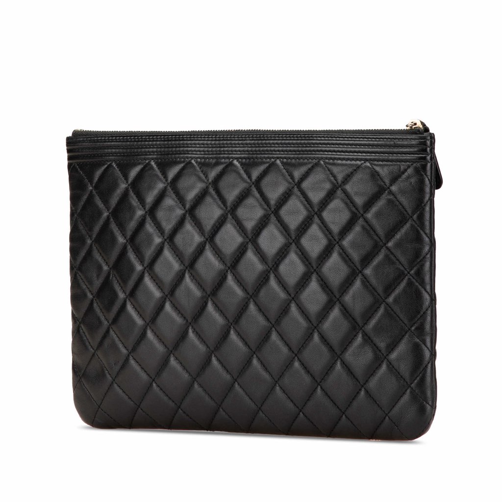 Chanel Medium Quilted Caviar Boy O Case Clutch - 2