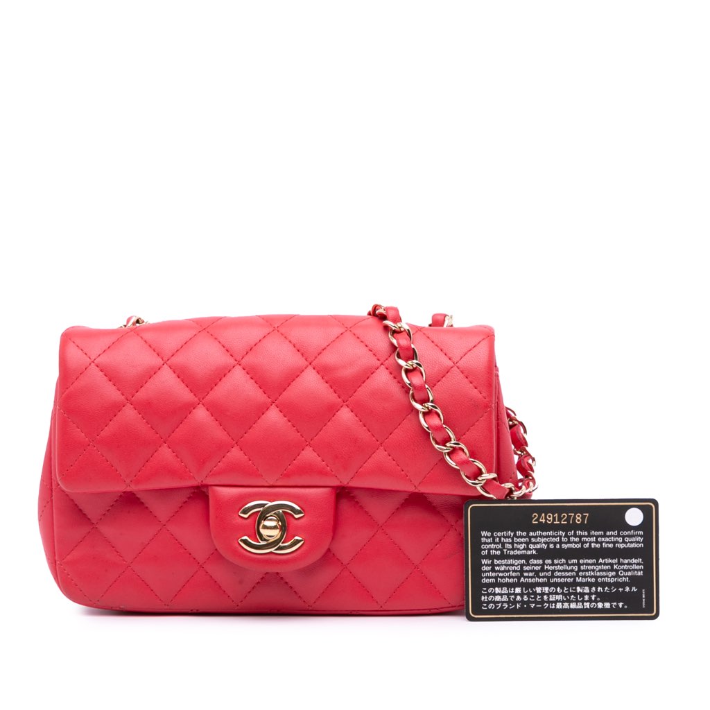 Chanel Mini Rectangular Classic Lambskin Single Flap - Image 15