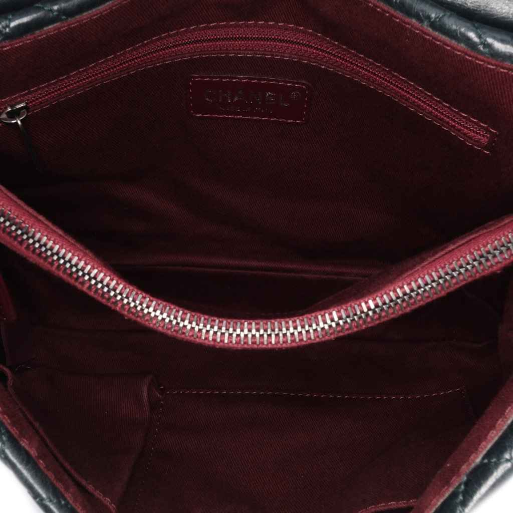 Chanel Quilted Aged Calfskin Logo Accordion Flap - 4