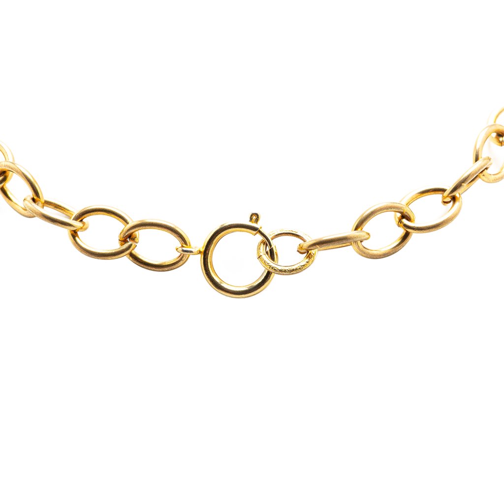Chanel Gold Plated CC Diamond Shape Pendant Necklace - Image 6