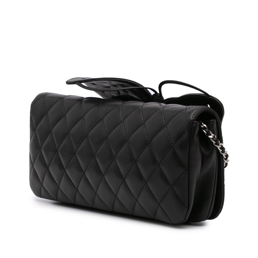 Chanel Quilted Lambskin Butterfly Clutch With Chain - 2