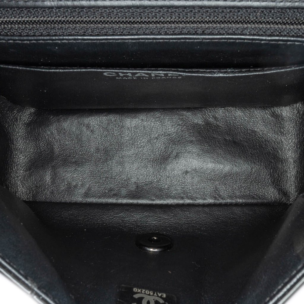 Chanel Mini Square Classic Patent So Black Single Flap - 4