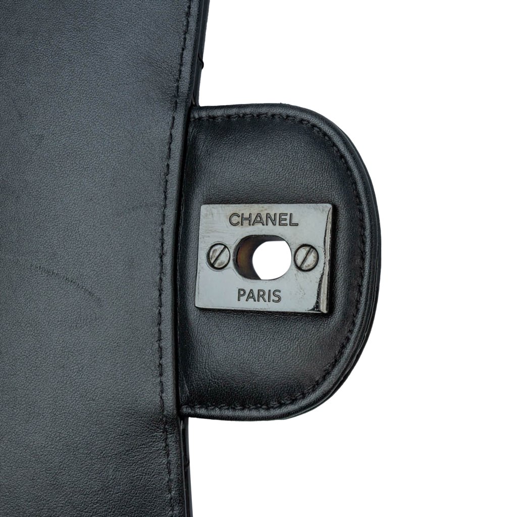 Chanel Mini Square Classic Patent So Black Single Flap - 5