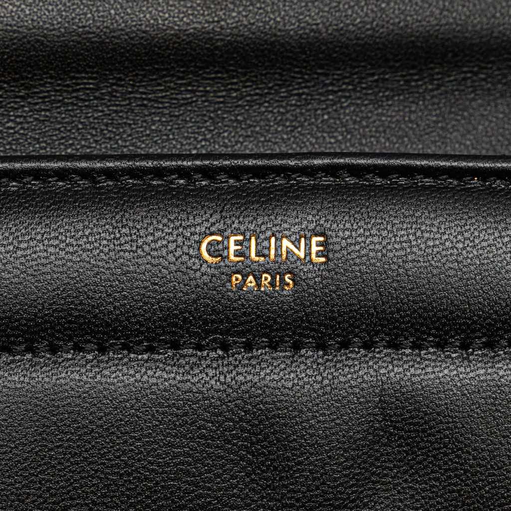 Celine Matelasse Goatskin Monochrome Chain Shoulder Bag - 5