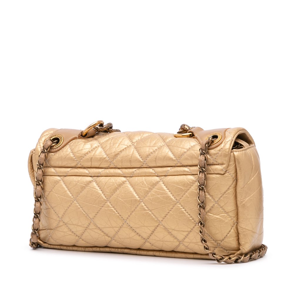 Chanel Medium Quilted Aged Calfskin Pondichery Flap - 2