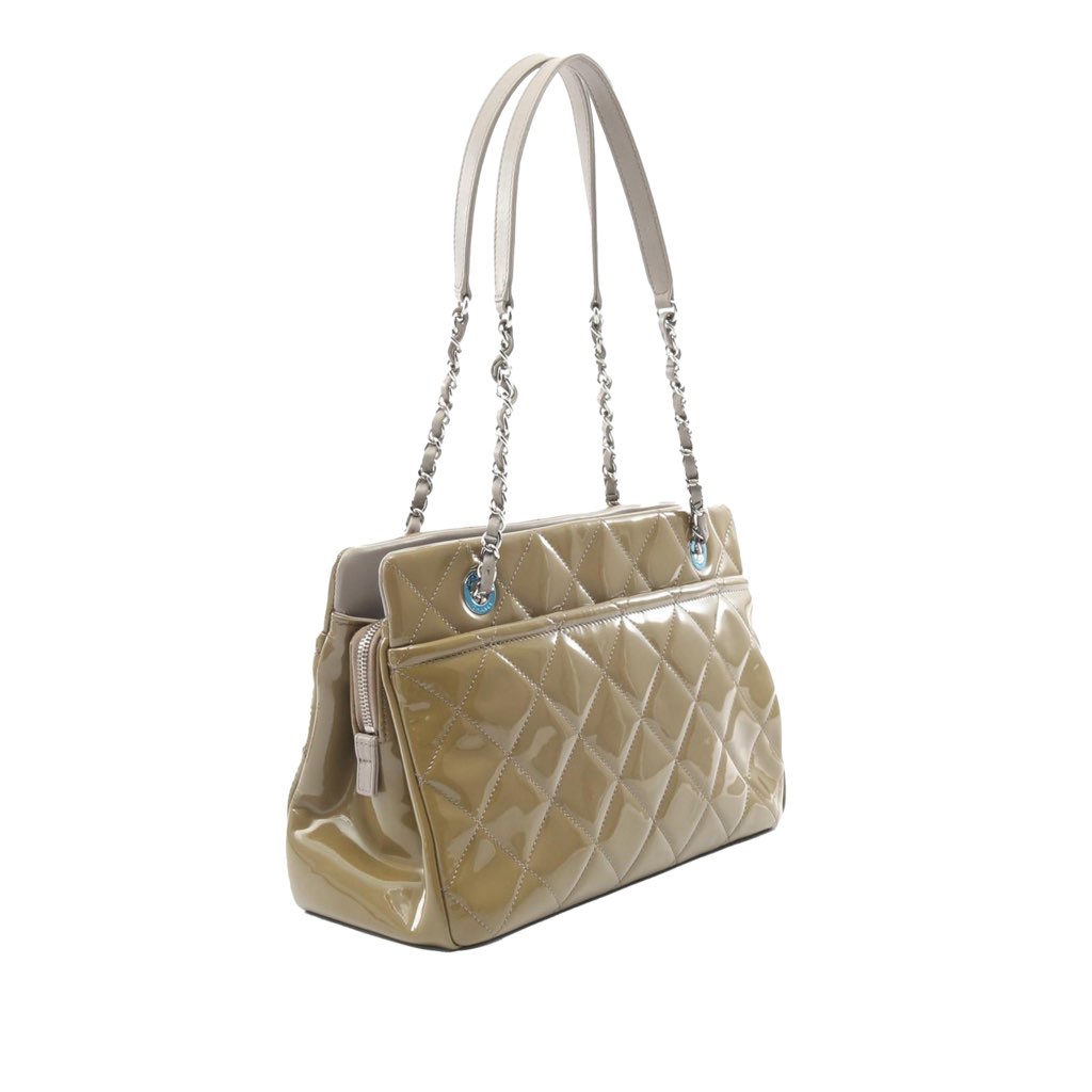 Chanel CC Quilted Patent Soft Tote - 2