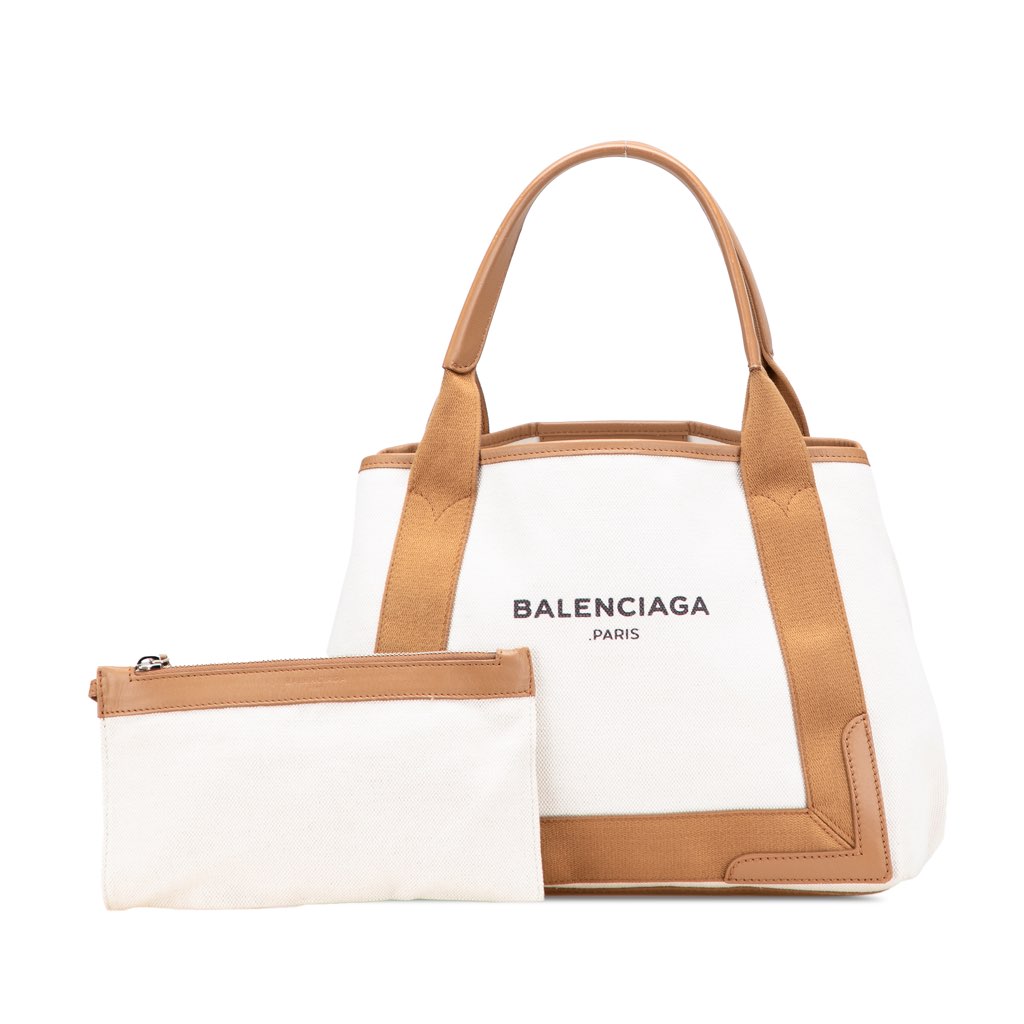 Balenciaga Canvas Navy Cabas S Tote - Image 15