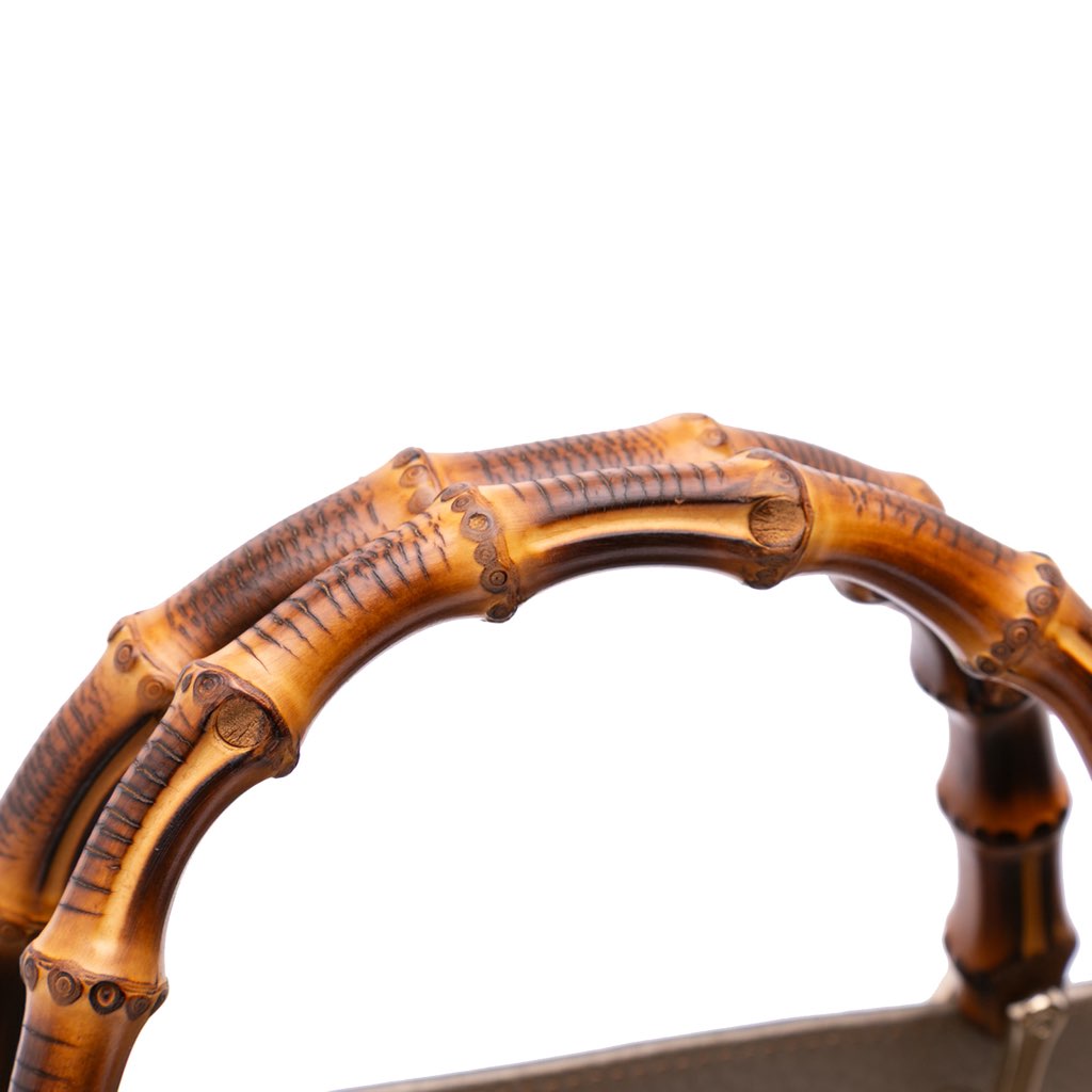 Gucci Medium Calfskin Bamboo Shopper Satchel - Image 17