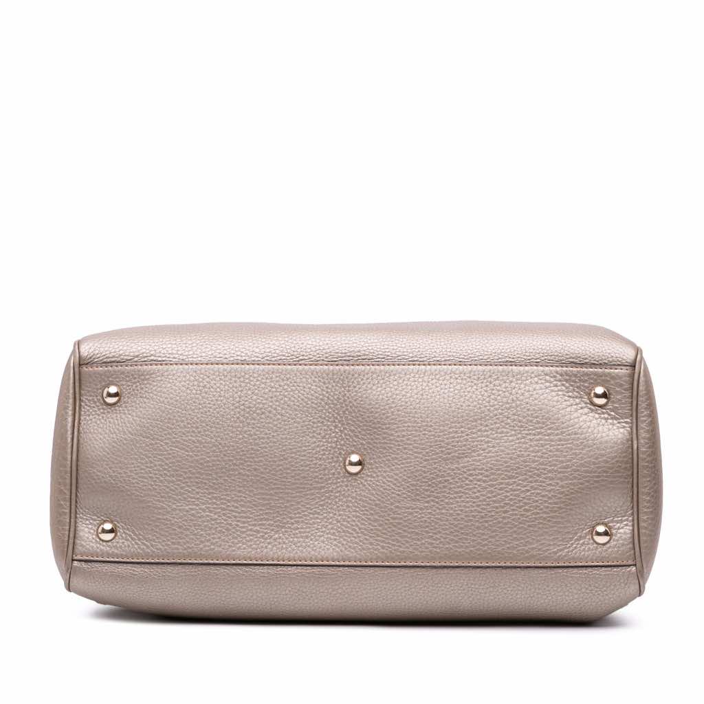 Gucci Medium Calfskin Bamboo Shopper Satchel - Image 6