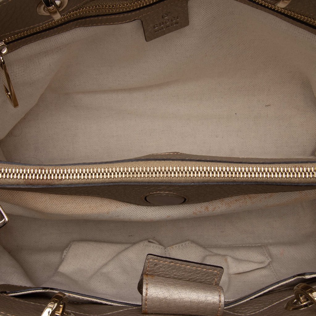 Gucci Medium Calfskin Bamboo Shopper Satchel - 4