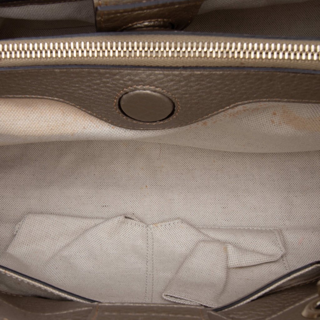 Gucci Medium Calfskin Bamboo Shopper Satchel - Image 10