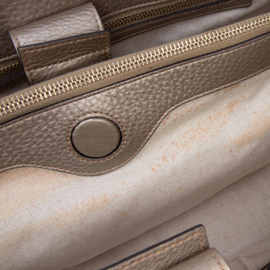 Gucci Medium Calfskin Bamboo Shopper Satchel - Image 11