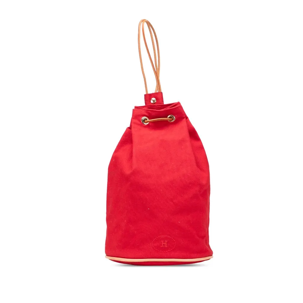 Hermès Toile Polochon Mimile Red Canvas Good - Front View