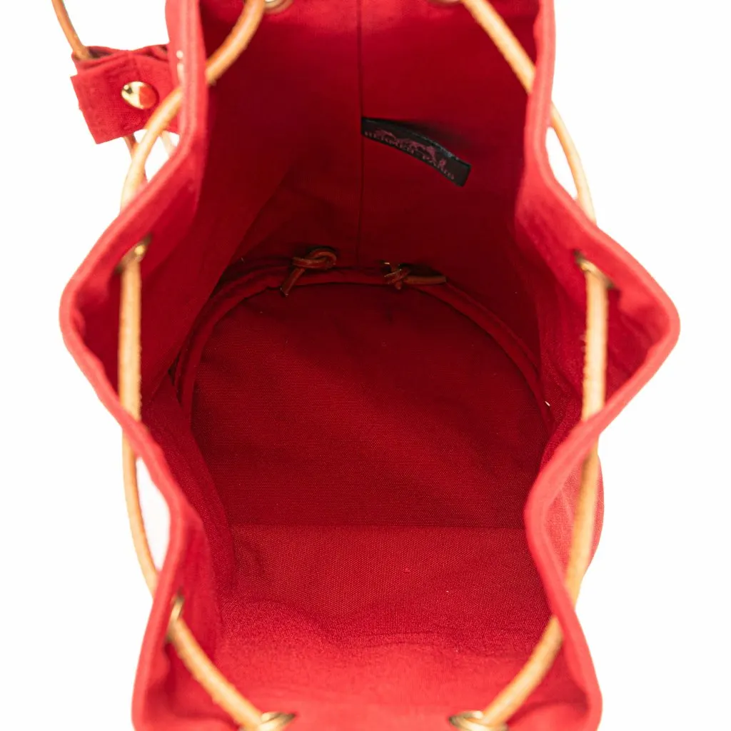 Hermès Toile Polochon Mimile Red Canvas Good - Model View
