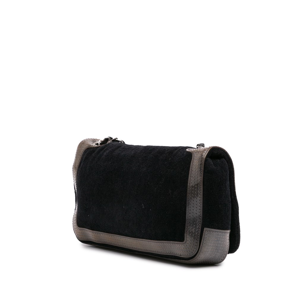 Chanel Terry Cloth CC Sport Line Shoulder Bag - Back view