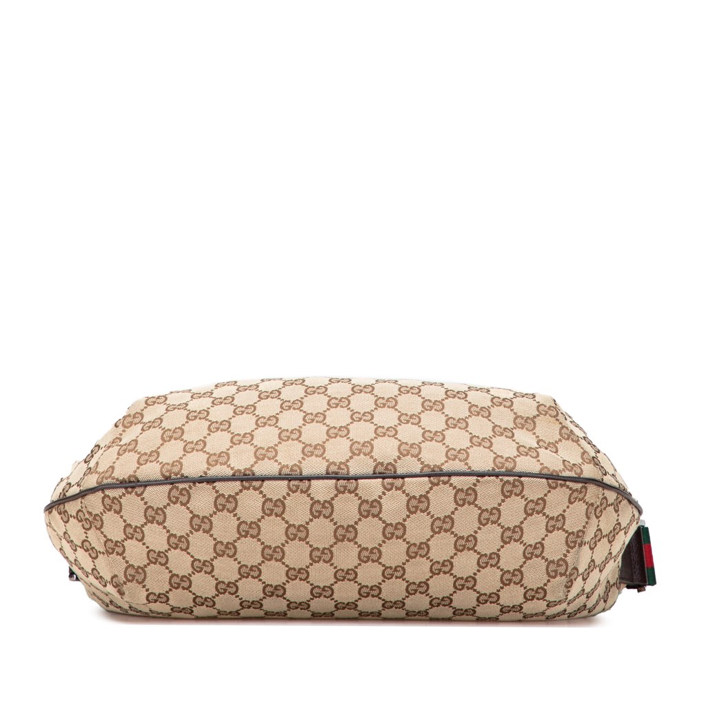 Gucci Medium GG Canvas Web Half Moon Crossbody - 3