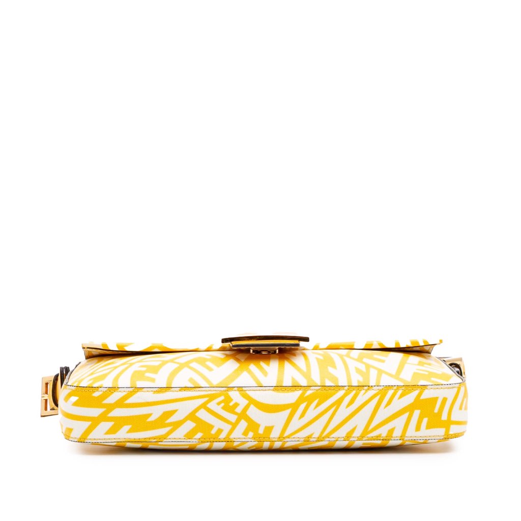 Fendi Sarah Coleman Zucca Coated Canvas 1997 Vertigo Baguette - 3