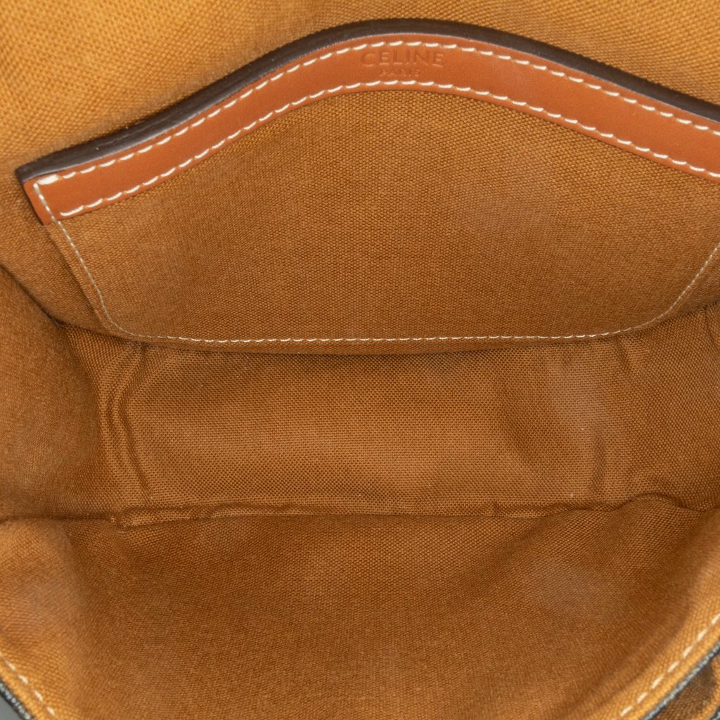 Celine Medium Triomphe Coated Canvas Folco Crossbody - 4