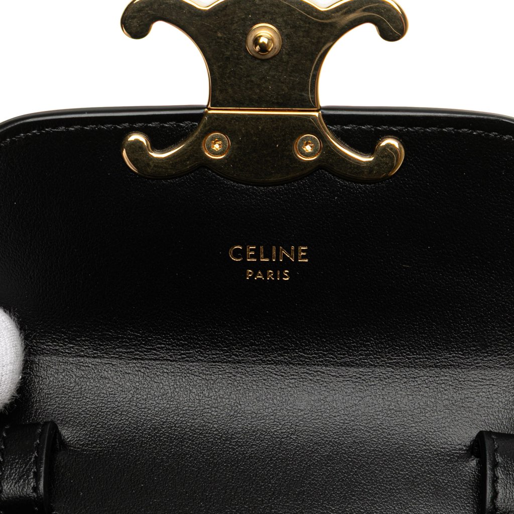 Celine Mini Shiny Calfskin Triomphe Crossbody - 5