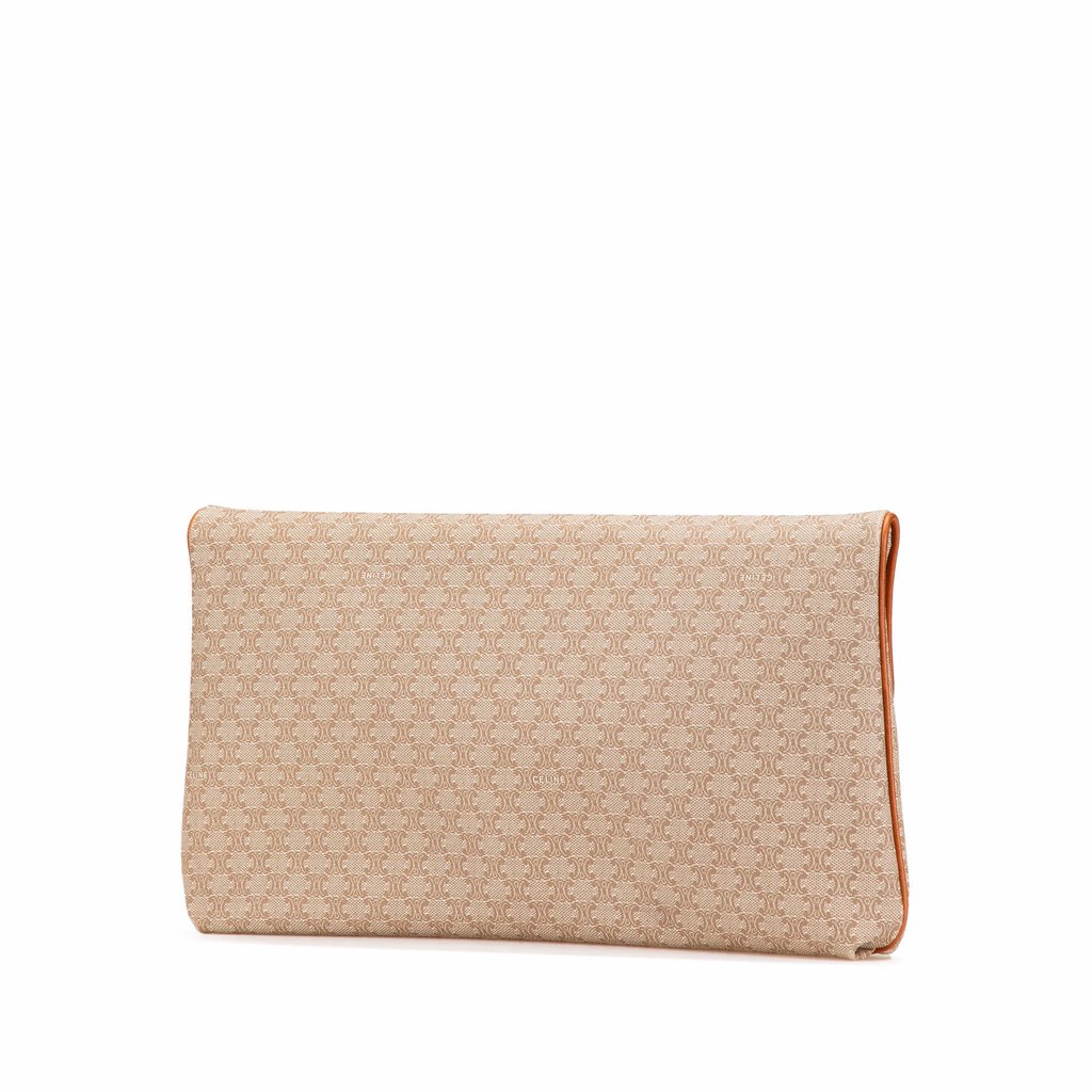 Celine Macadam Coated Canvas Clutch - Back view
