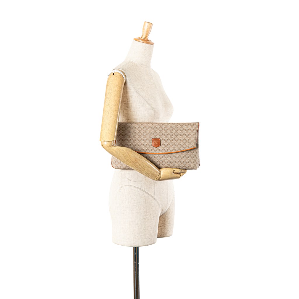 Celine Macadam Coated Canvas Clutch - Image 15