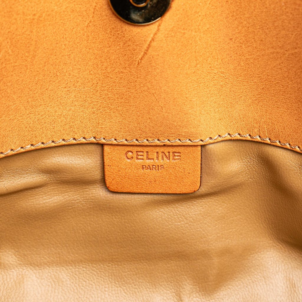 Celine Macadam Coated Canvas Clutch - Side view