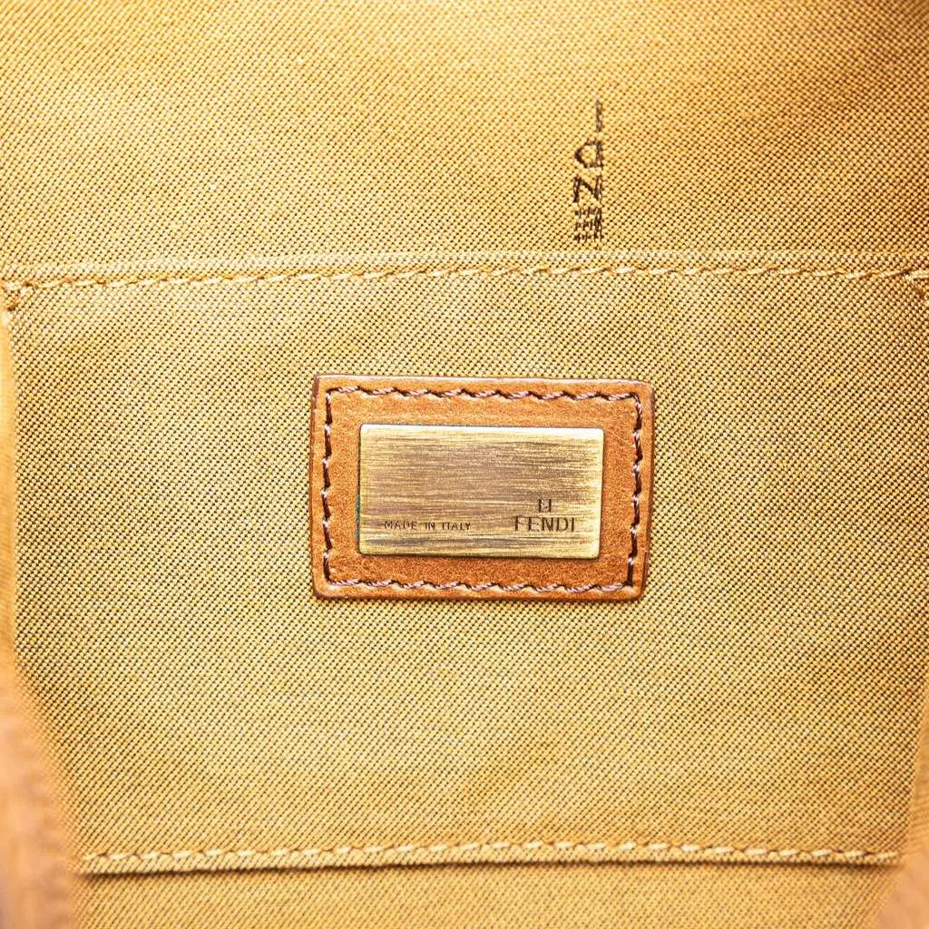Fendi Zucca Canvas Crossbody Brown Canvas Good - Box View