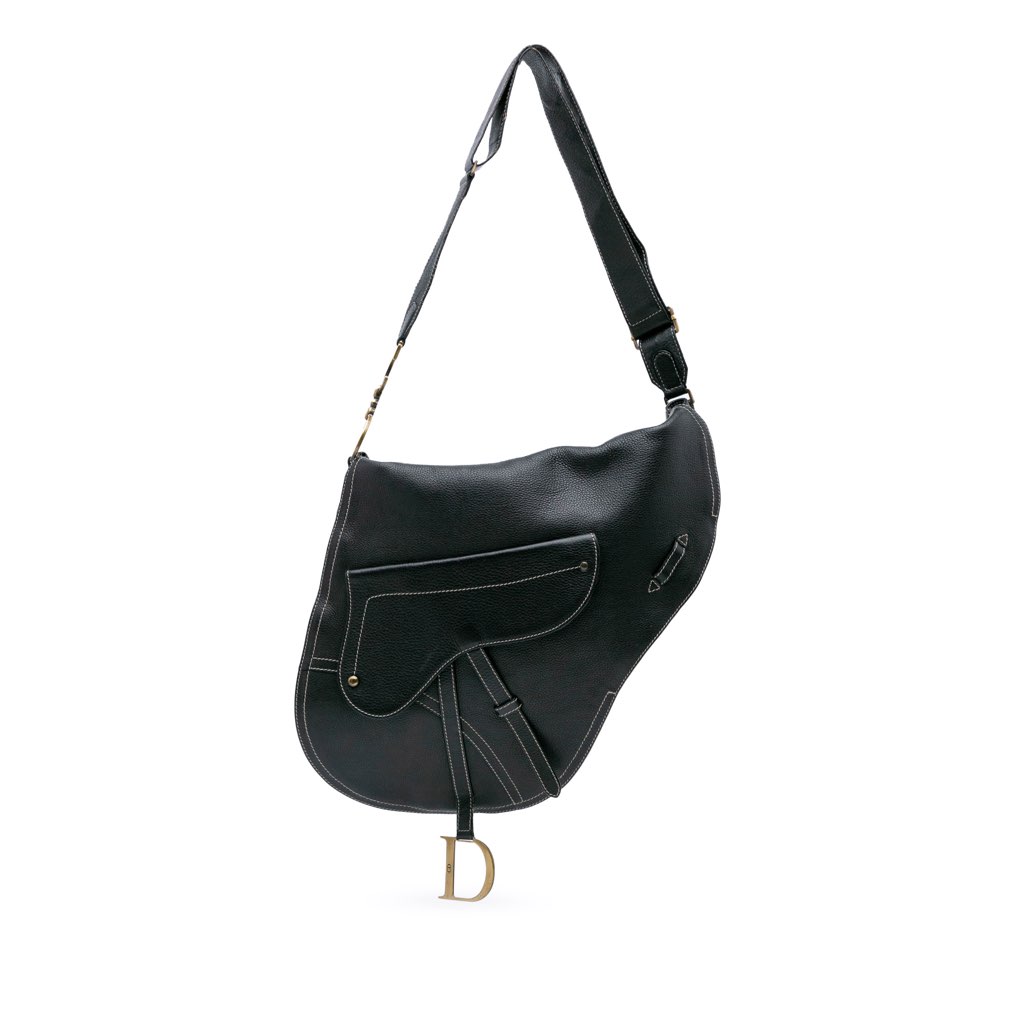 Dior Leather Baudrier Saddle Bag