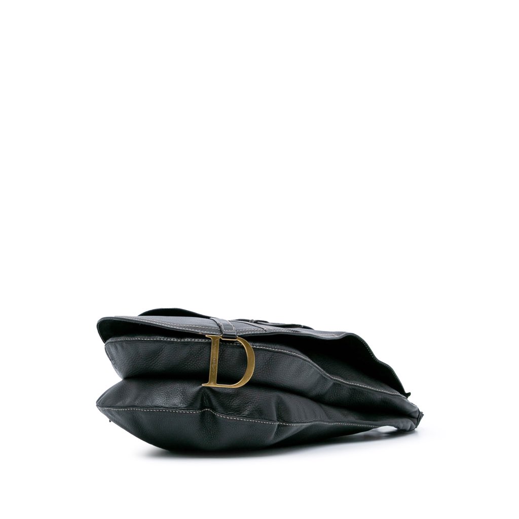 Dior Leather Baudrier Saddle Bag - 3