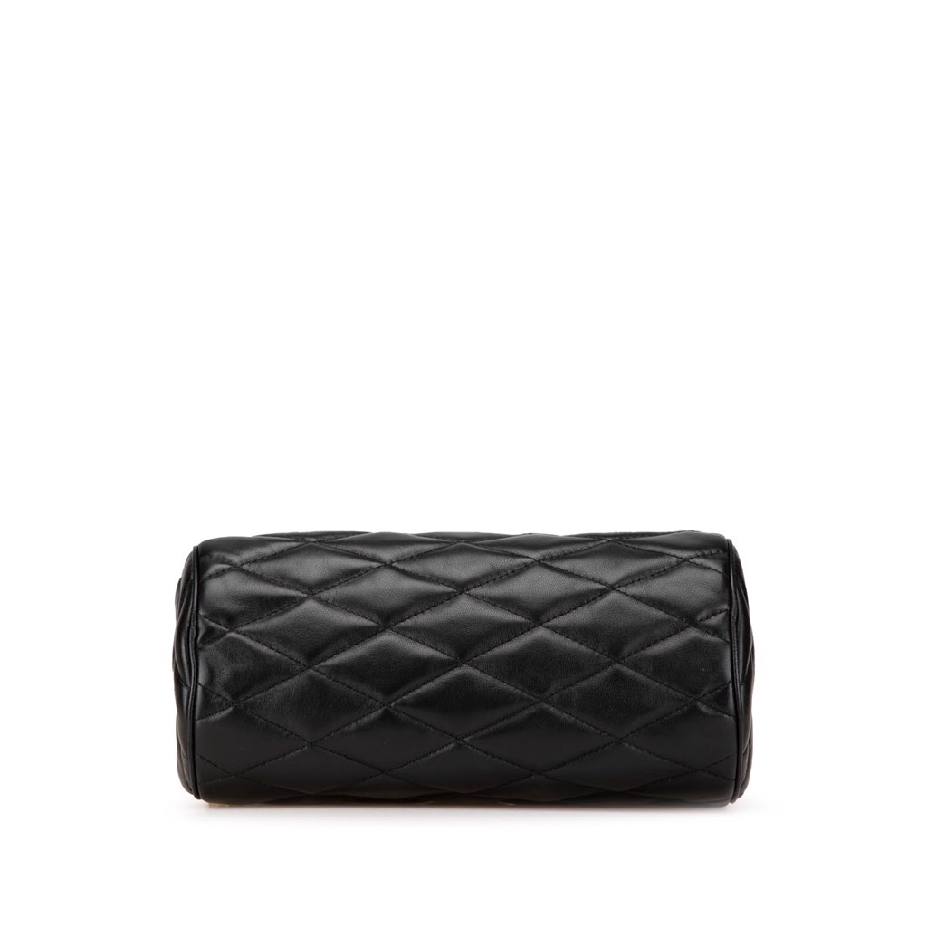 Saint Laurent Small Quilted Lambskin Sade Tube Bag - 3