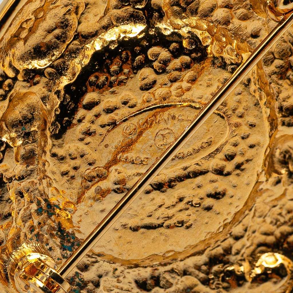 Chanel Gold Plated Faux Pearl Brooch - 3