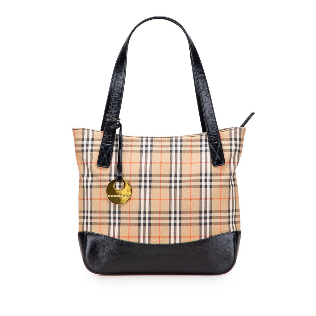 Burberry Haymarket Check Canvas Shoulder Bag