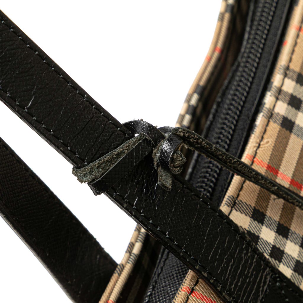 Burberry Haymarket Check Canvas Shoulder Bag - Side view