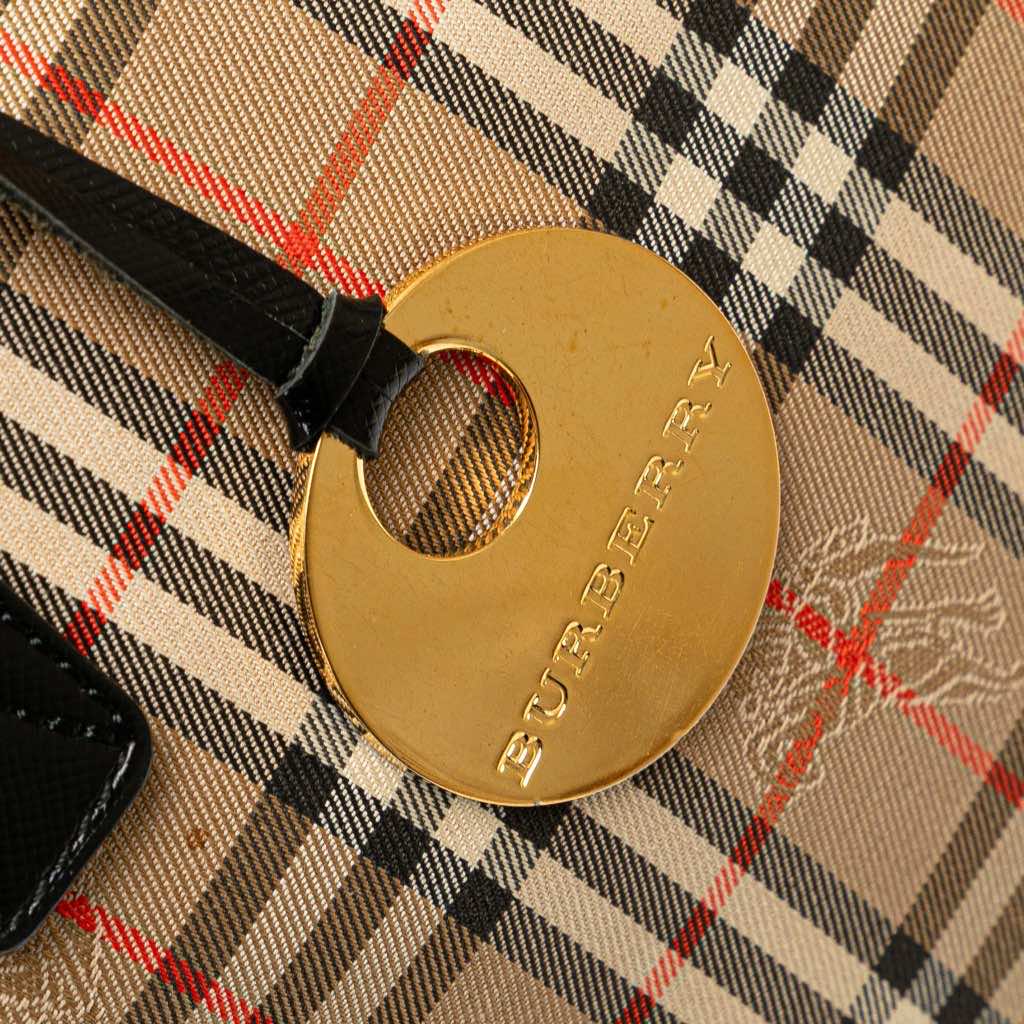 Burberry Haymarket Check Canvas Shoulder Bag - Detail 1