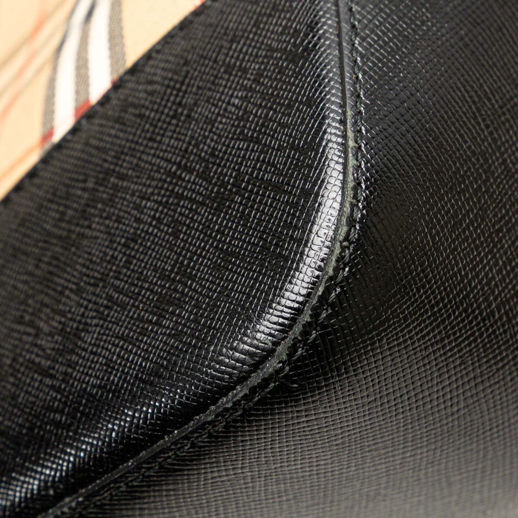 Burberry Haymarket Check Canvas Shoulder Bag - Image 11